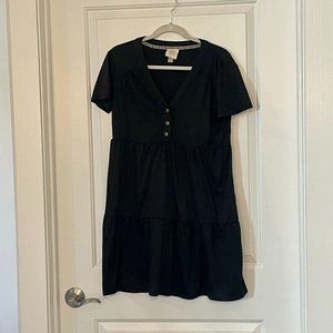 Knox Rose Women's Short Sleeve Henley Dress